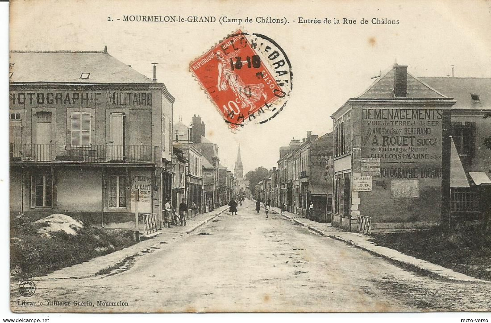 MOURMELON LE GRAND. Entrée De La Rue De Châlons - Mourmelon Le Grand