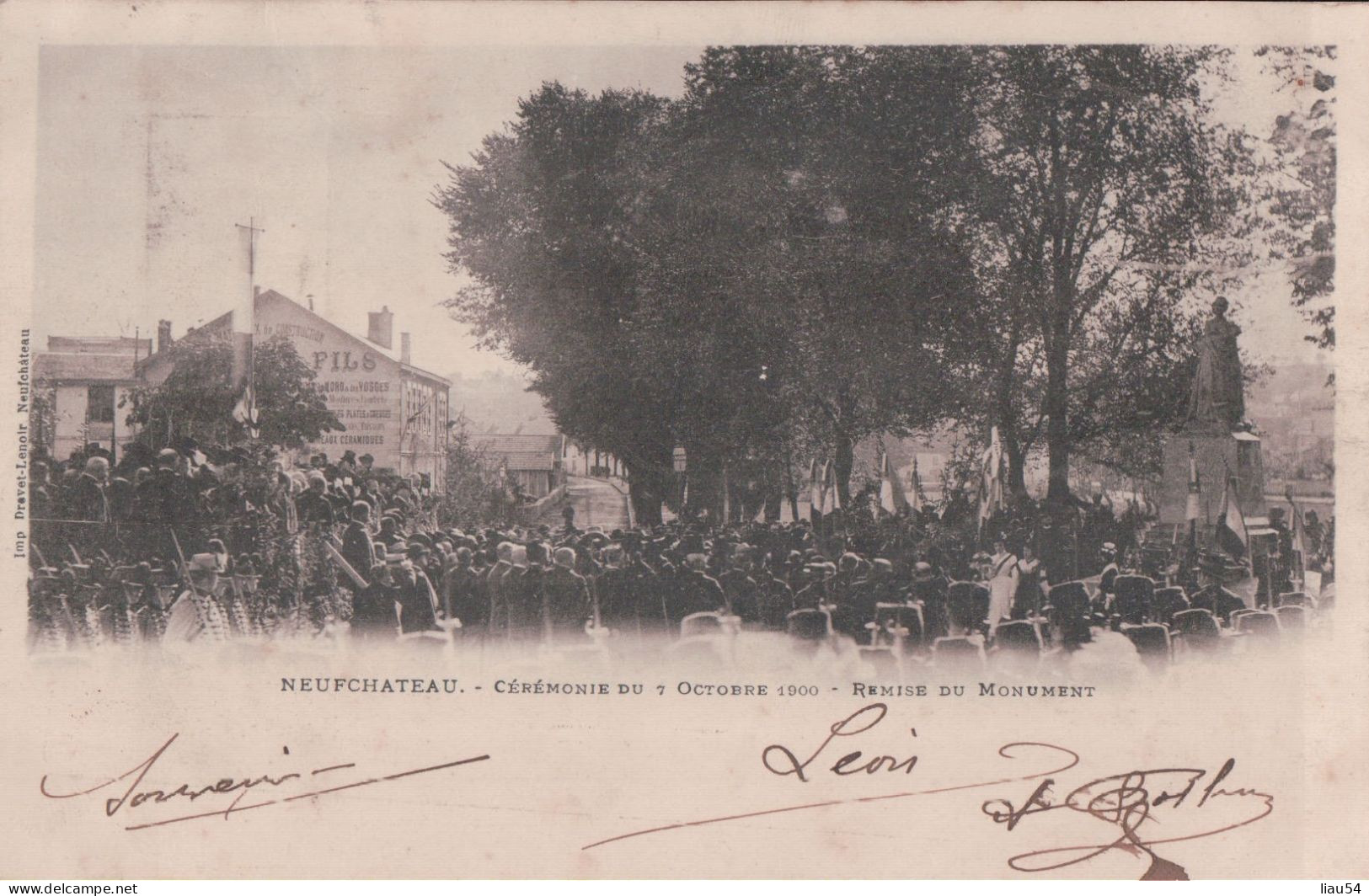 NEUFCHATEAU Cérémonie Du 7 Octobre 1900 Remise Du Monument (1901) - Neufchateau