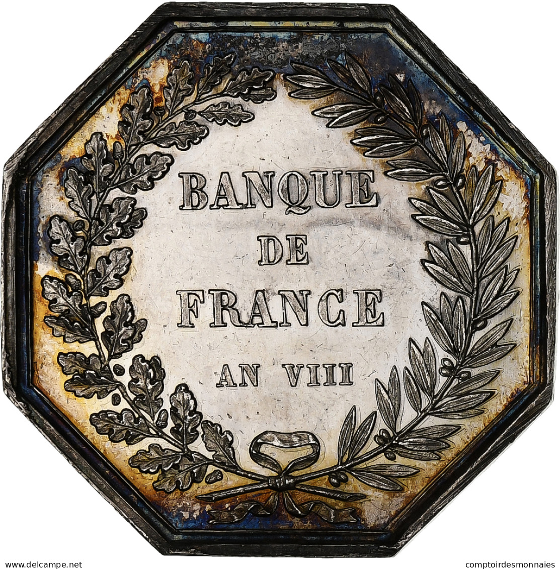 France, Jeton, Banque De France, An VIII, Argent, Dumarest, SPL - Other & Unclassified