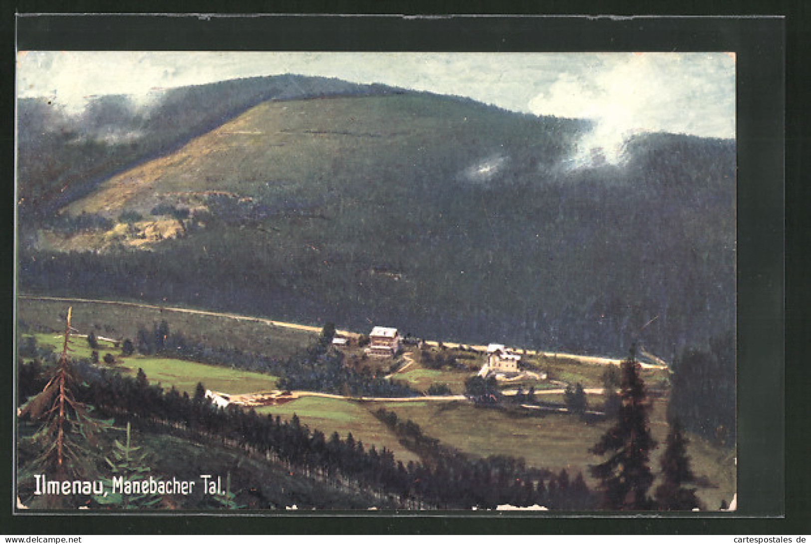 AK Ilmenau /Thür., Sicht Ins Manebacher Tal Aus Der Vogelschau  - Ilmenau