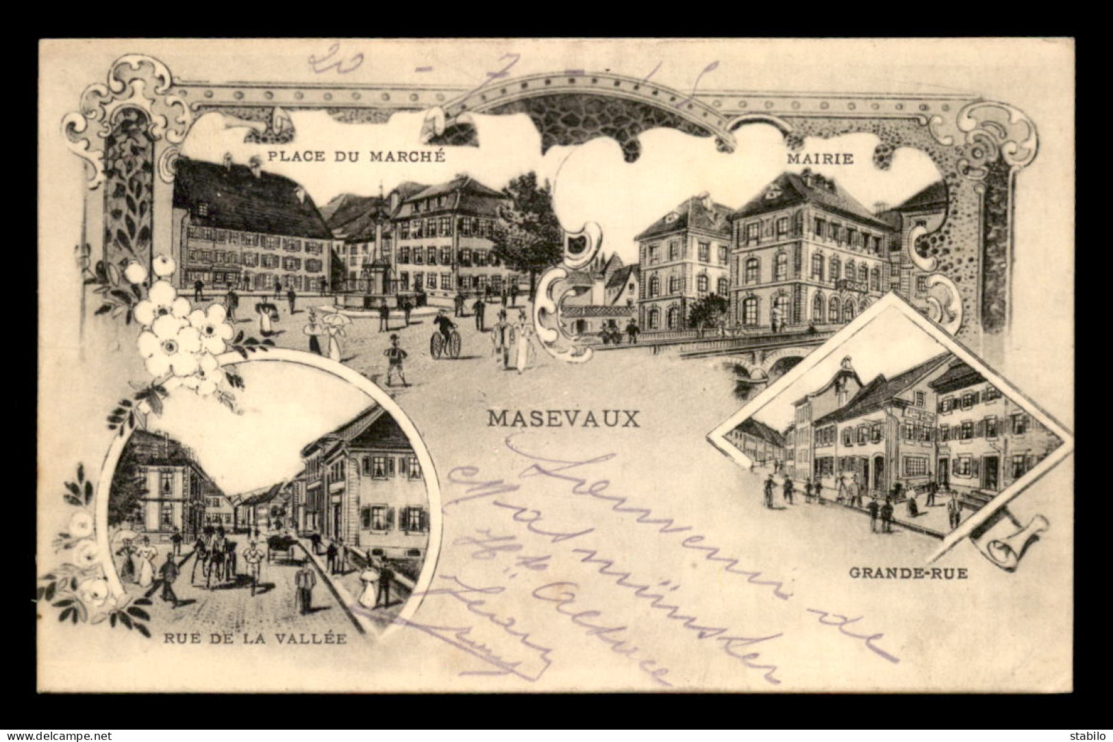 68 - MASEVAUX - PLACE DU MARCHE - RUE DE LA VALLEE - GRANDE RUE - GRUSS - Masevaux