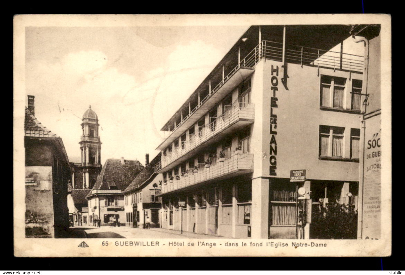 68 - GUEBWILLER - HOTEL DE L'ANGE ET EGLISE NOTRE-DAME - Guebwiller