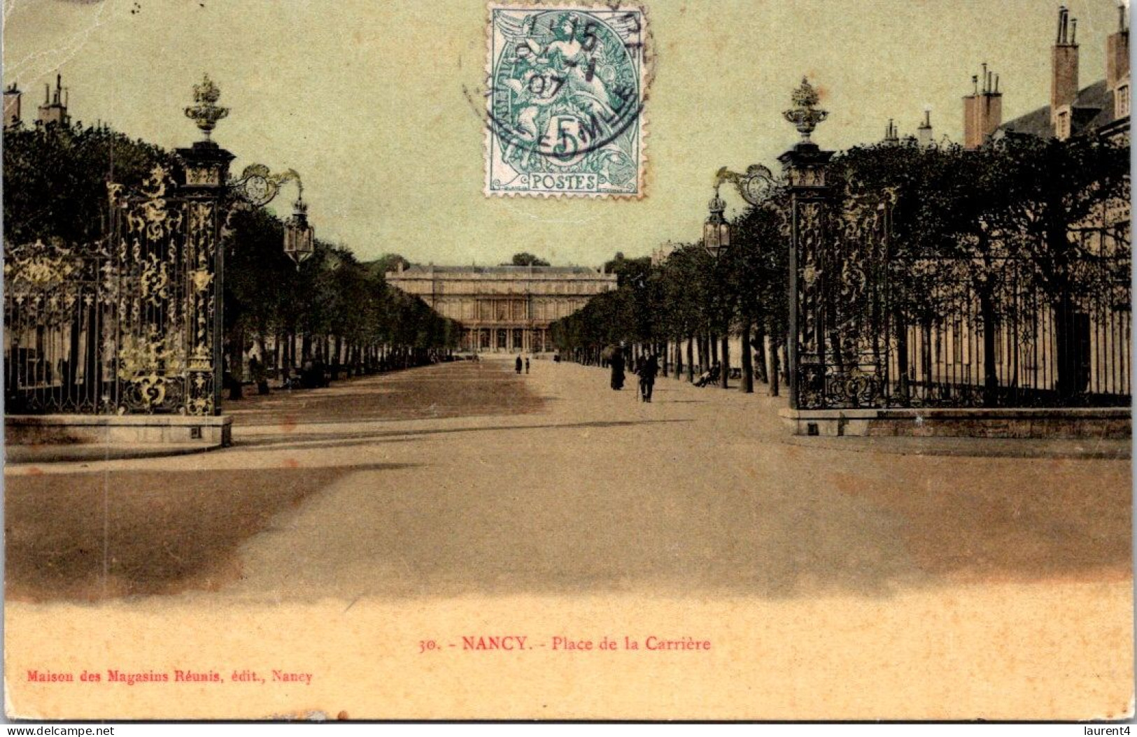 17-4-2024 (2 Z 16) France - Nancy Place De La Carrière (posted 1907) - Monuments