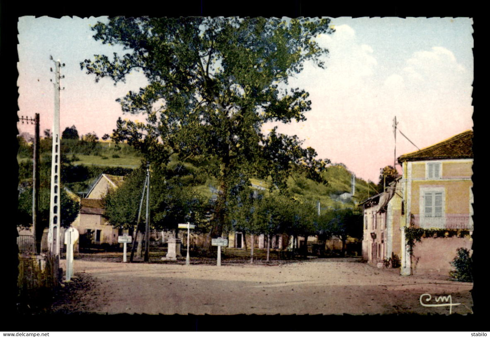 24 - VERGT - PLACE STE-MARIE ET ARBRE DE LA LIBERTE - CARTE COLORISEE - Autres & Non Classés