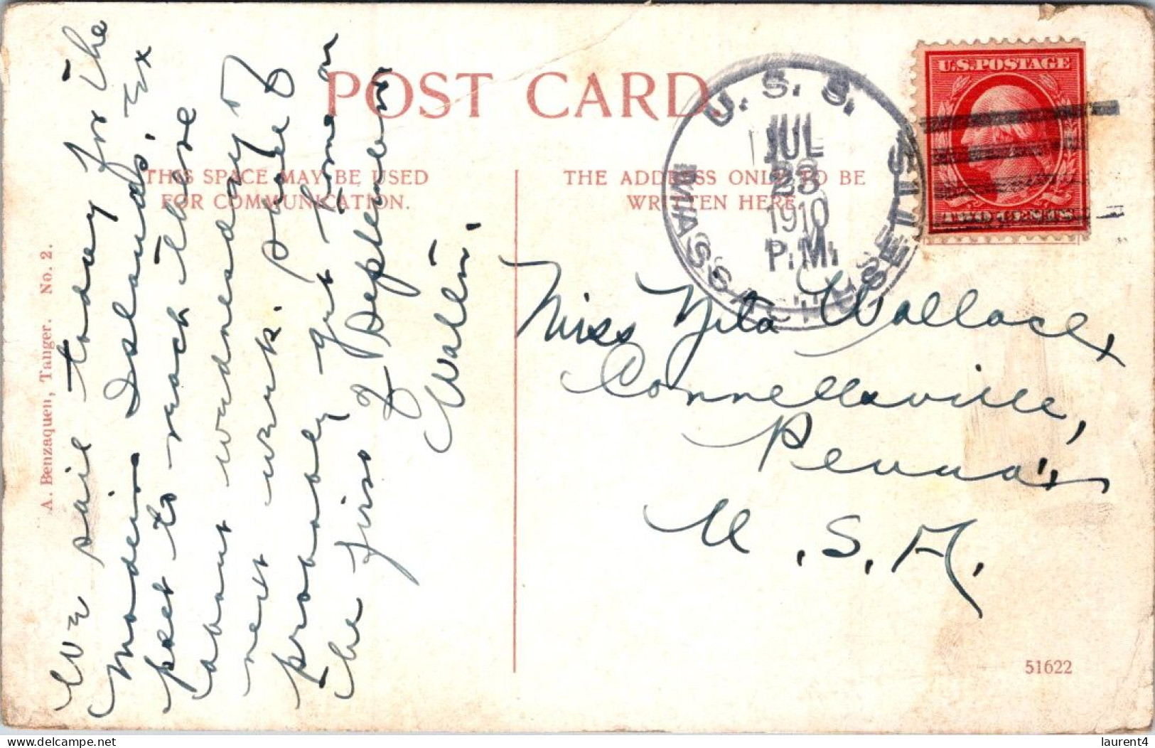 17-4-2024 (2 Z 16) Gibraltar (posted To USA 1910) - Gibilterra