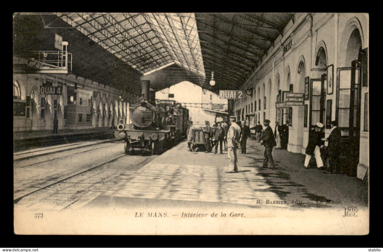 72 - LE MANS - TRAIN EN GARE DE CHEMIN DE FER - Le Mans