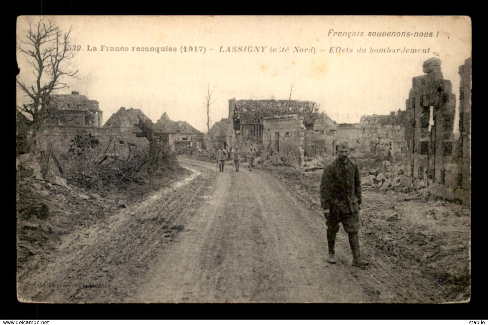 60 - LASSIGNY - GUERRE 14/18 - EFFETS DU BOMBARDEMENT - VOIR ETAT - Lassigny