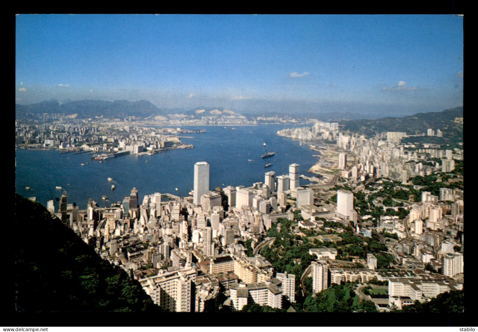 CHINE - HONG-KONG HARBOUR - CARTE AYANT VOYAGE - TIMBRE - China (Hong Kong)