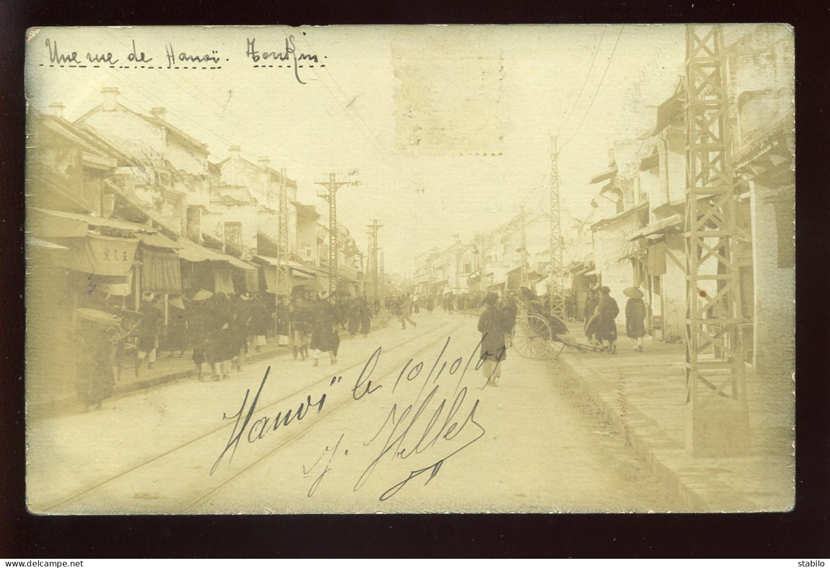 VIET-NAM - HANOI - UNE RUE - CARTE PHOTO ORIGINALE - Viêt-Nam