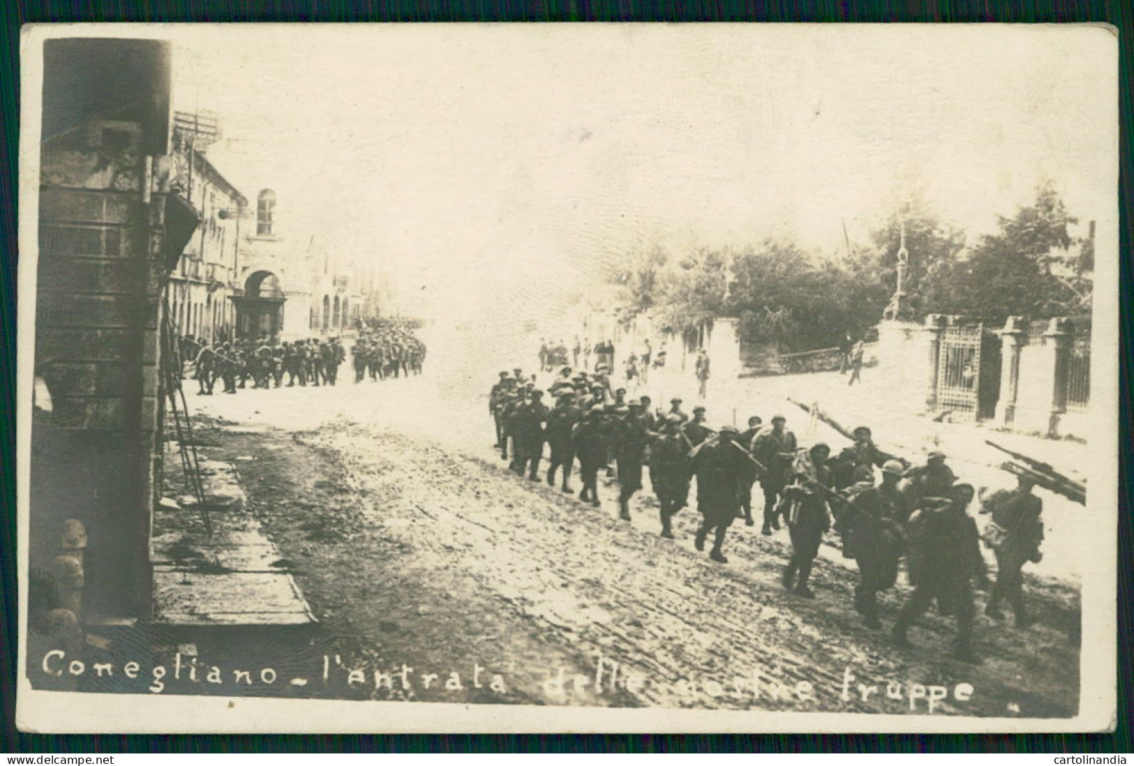 Treviso Conegliano Veneto L'entrata Delle Truppe Militari Foto Cartolina TC0276 - Treviso