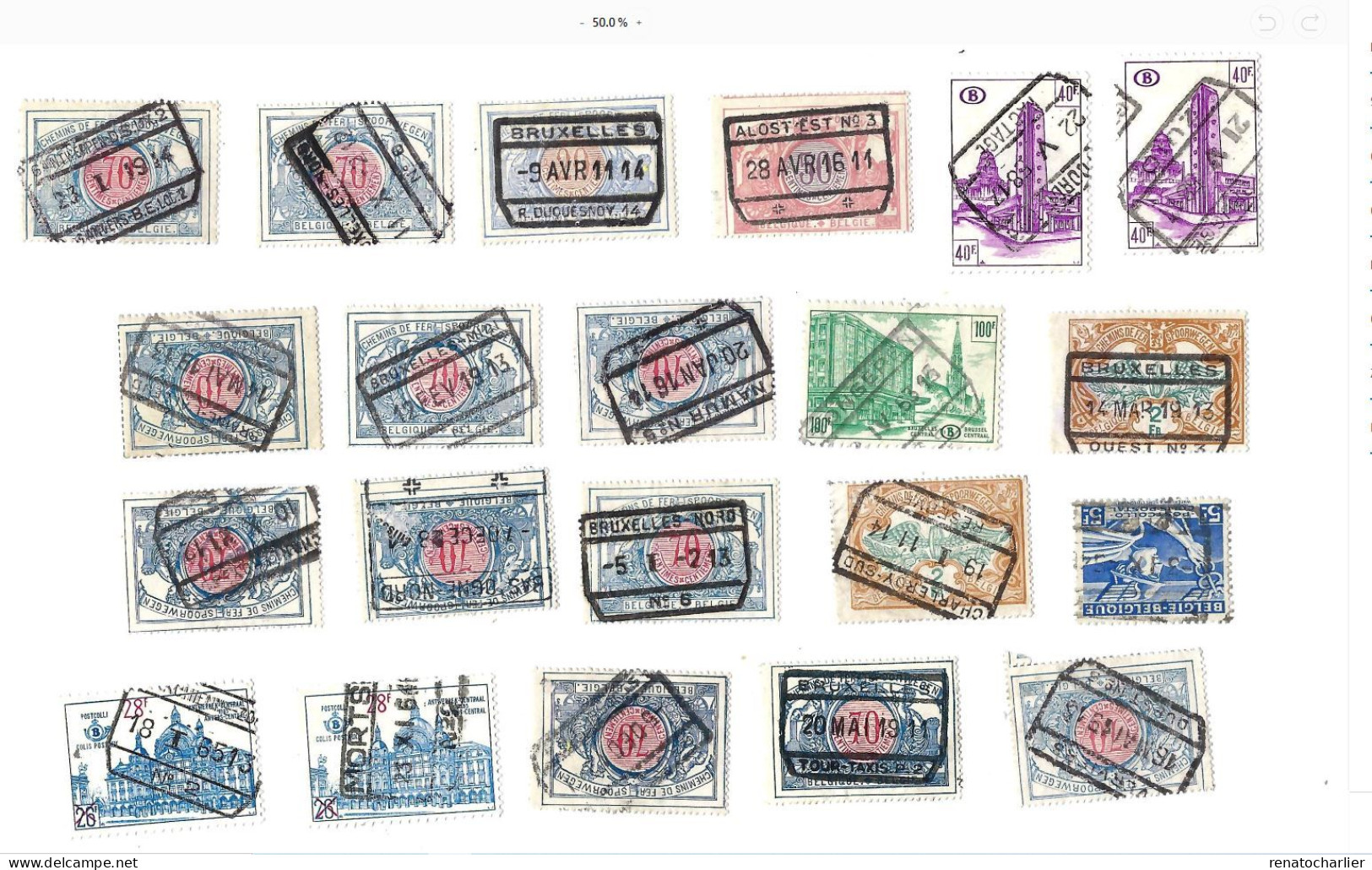 Collection De 80 Timbres Oblitérés. - Autres & Non Classés