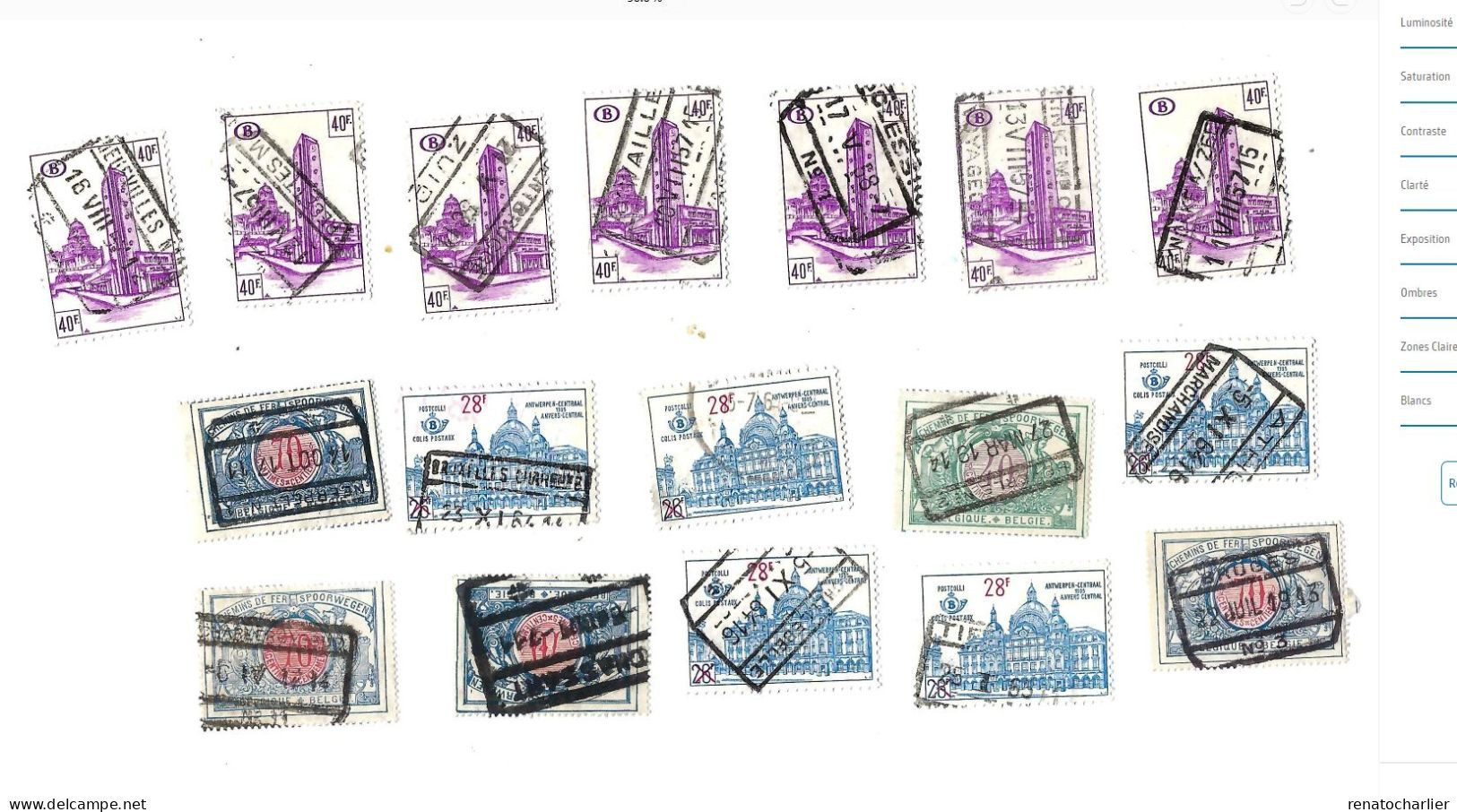 Collection De 80 Timbres Oblitérés. - Other & Unclassified