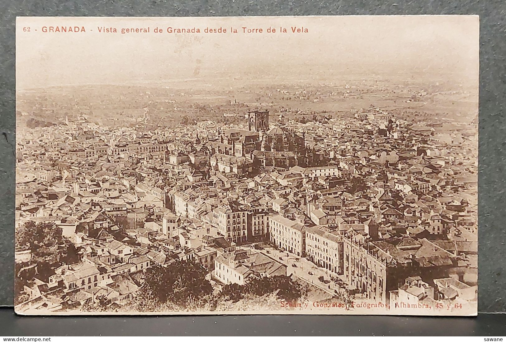 ESPAGNE , GRANADA , VISTA GENERAL DE GRANADA DESDE LA TORRE DE LA VELA , LOT 200 - Granada