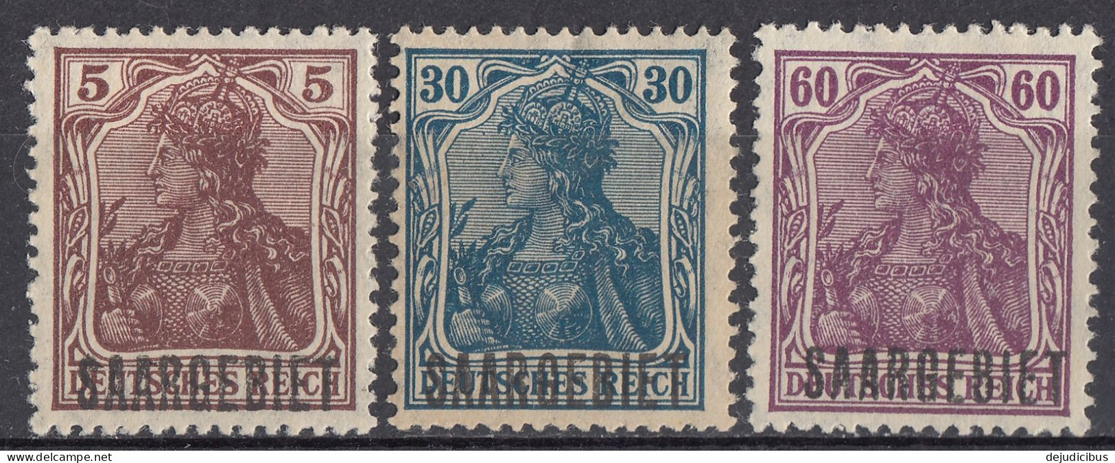 SAAR - SARRE - 1920 - Lotto Di 3 Valori Nuovi MH: Yvert 33, 40 E 44. - Used Stamps