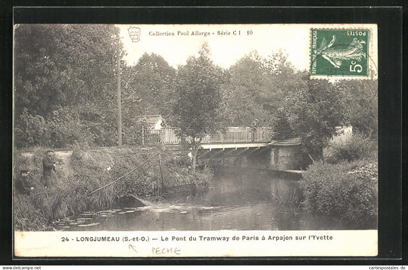 CPA Longjumeau, Le Pont Du Tramway De Paris A Arpajon Sur L`Yvette  - Longjumeau