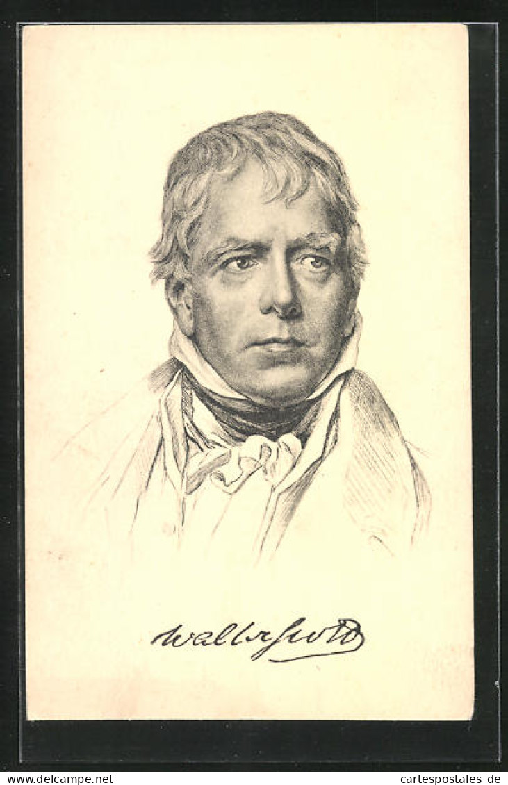 AK Walter Scott, Portrait Des Dichters Aus Edinburgh  - Schriftsteller