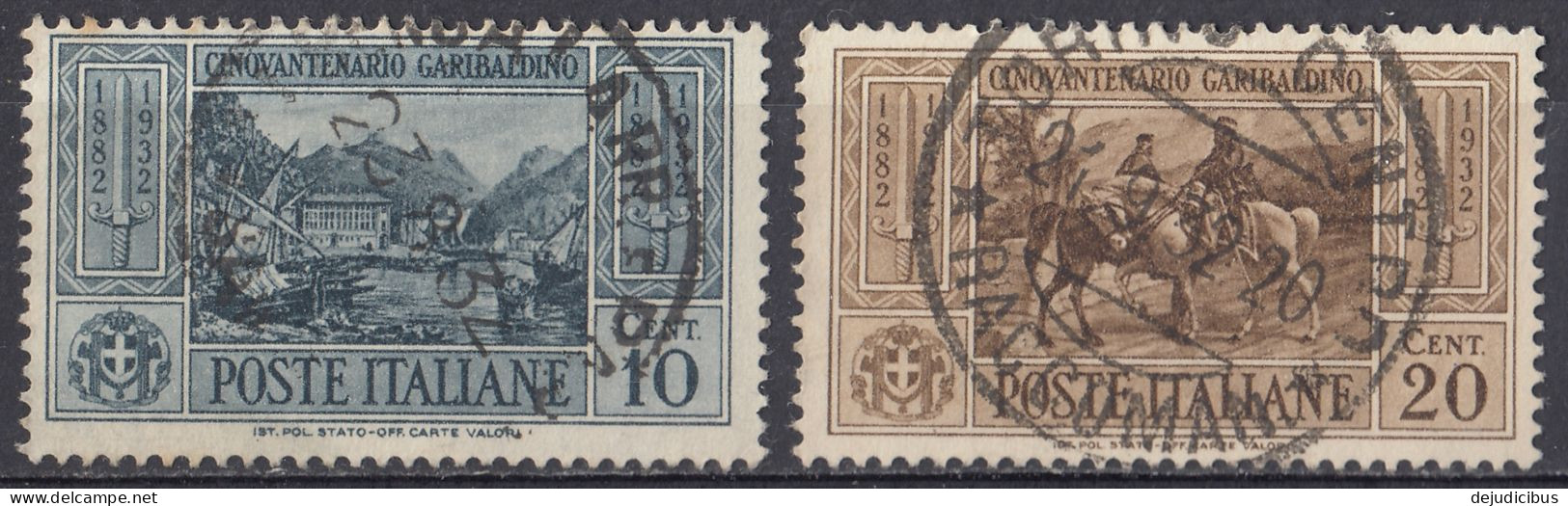 ITALIA - 1932 - Lotto Di 2 Valori Usati:  Yvert 295 E 296. - Paquetes Postales