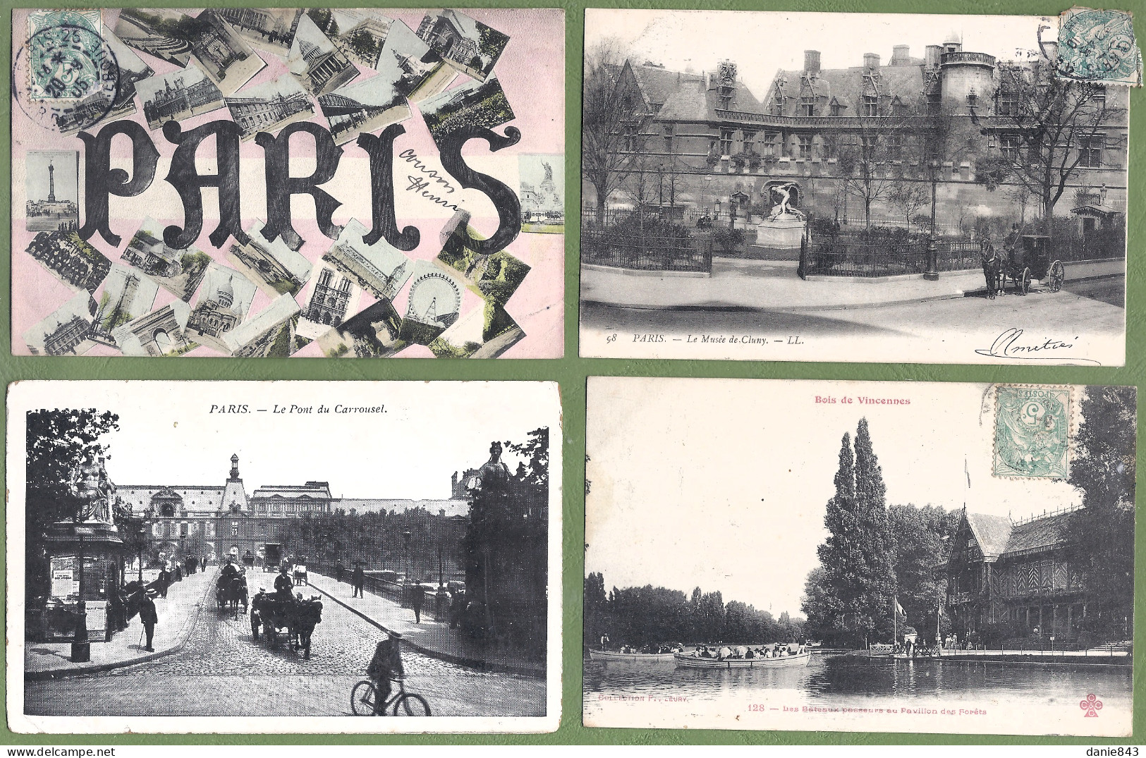 Lot De 100 CPA De PARIS - Petites Cartes Et Drouilles - Quelques Animations - Toutes Les Cartes Sont Scannées - 100 - 499 Postcards