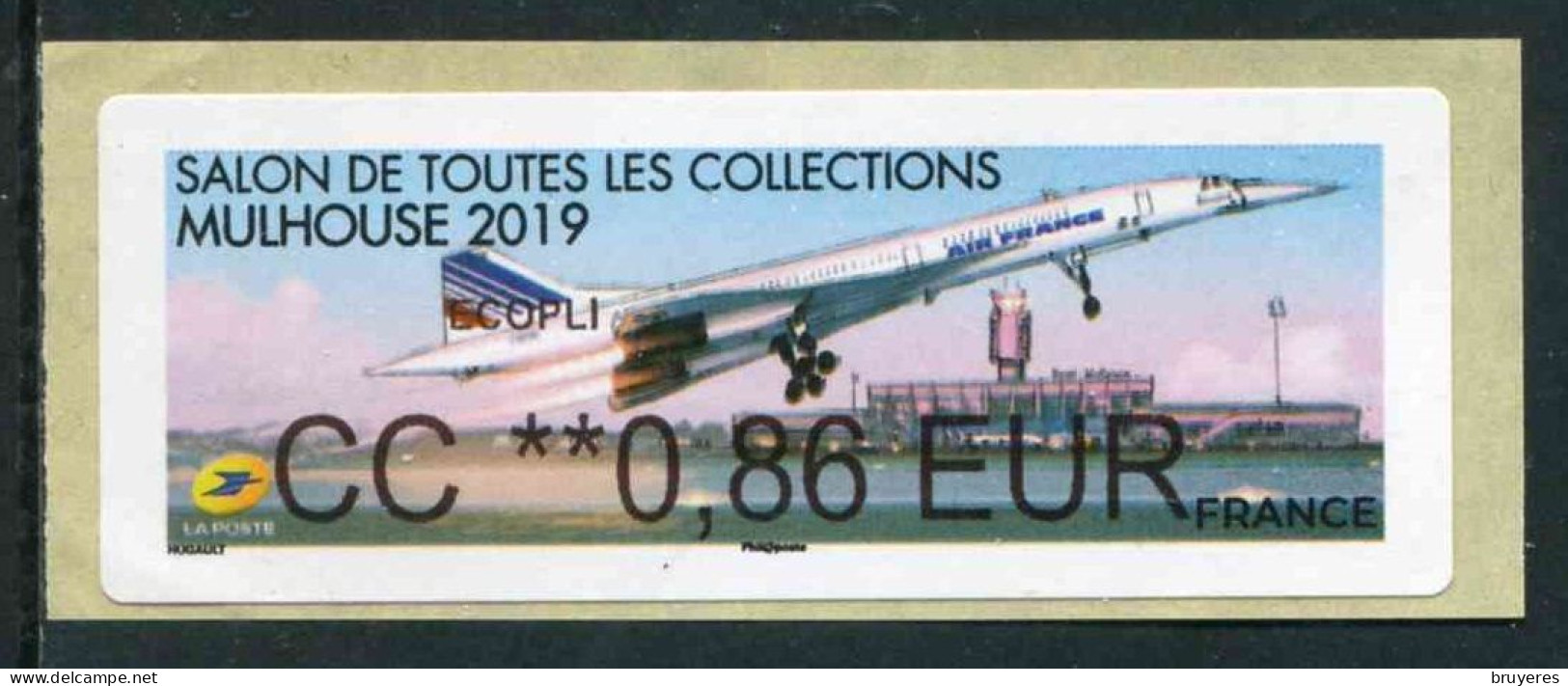 LISA De 2019 - "ECOPLI CC **0,86 EUR - SALON TOUTES COLLECTIONS MULHOUSE 2019" - 2010-... Illustrated Franking Labels