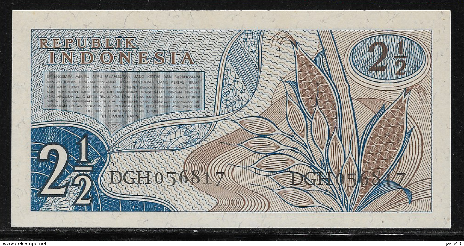 INDONESIA - 2 1/2 RUPIAS - Indonésie