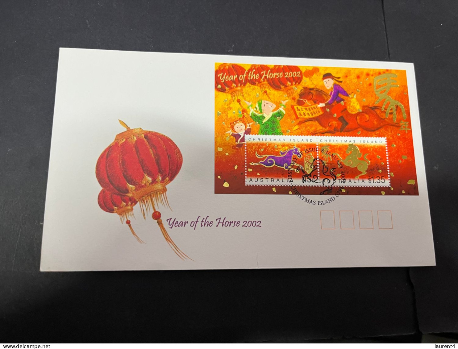 17-4-2024 (2 Z 17) Australia FDC - Christmas Island Chinese New Year Of The Horse M/s On Cover - Christmas Island