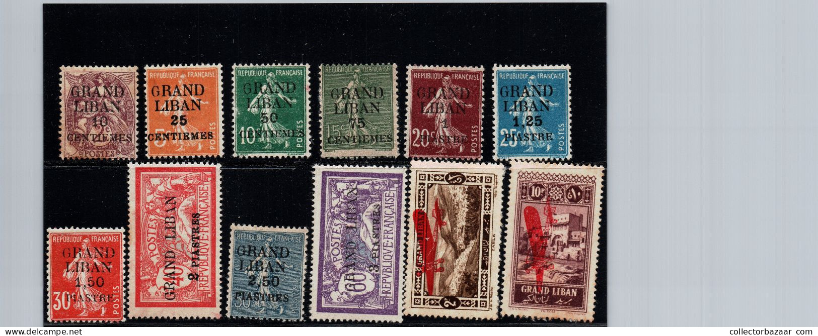 Lebanon Early Stamps France Overprinted Stamps #1 To 11 * - Líbano