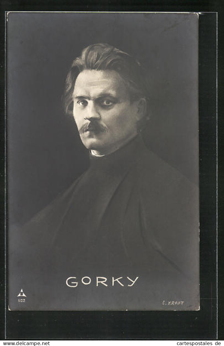 AK Maxim Gorki, Portrait Des Jungen Dichters  - Ecrivains