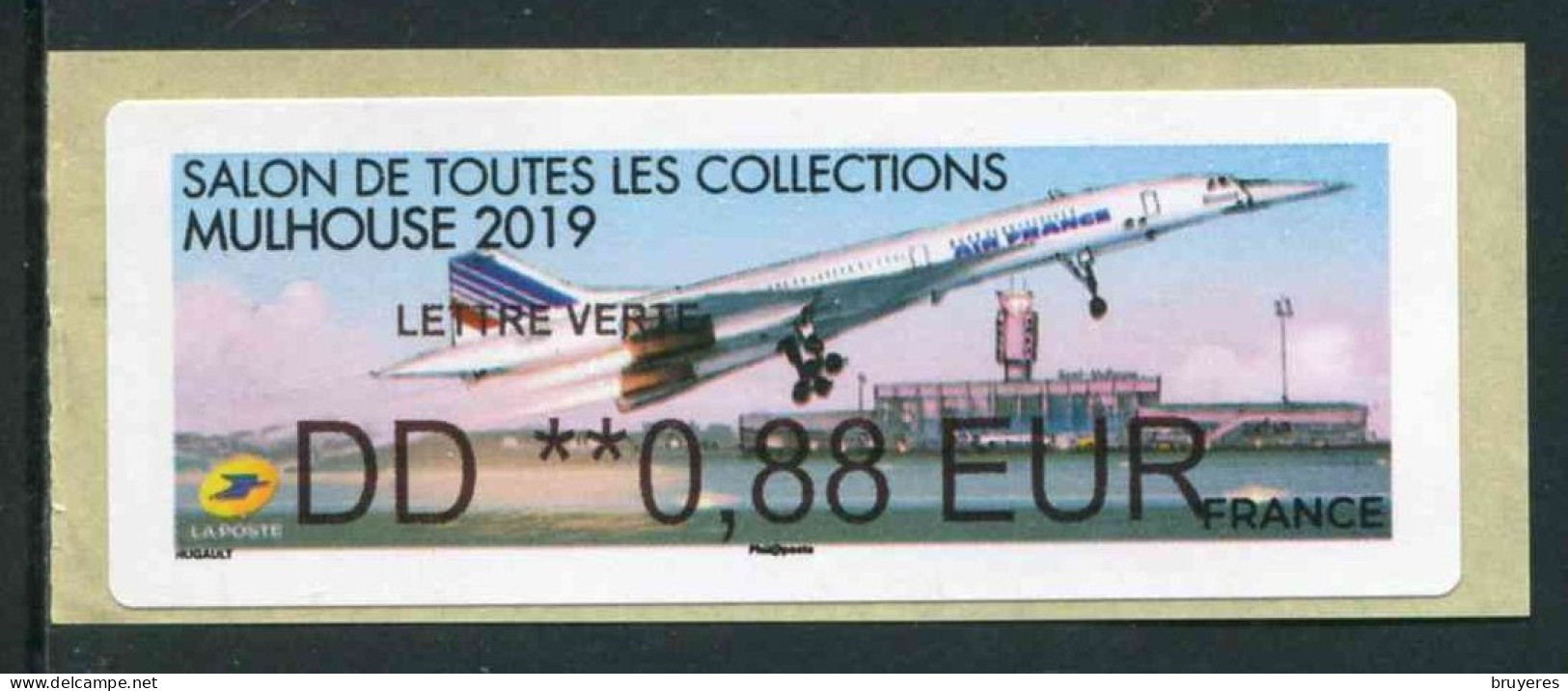 LISA De 2019 - "LETTRE VERTE DD **0,88 EUR - SALON TOUTES COLLECTIONS MULHOUSE 2019" - 2010-... Illustrated Franking Labels