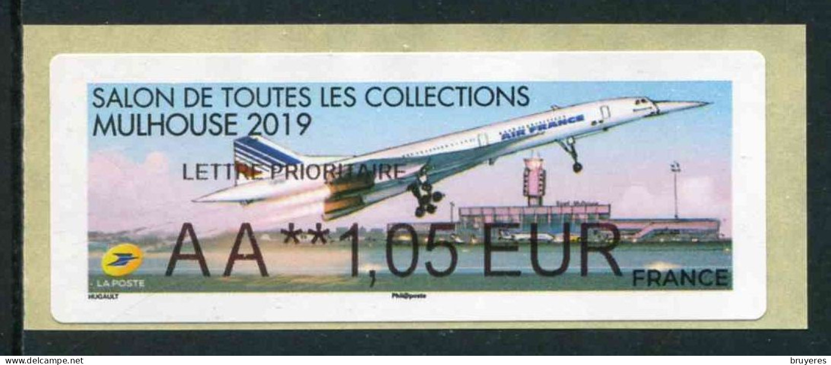 LISA De 2019 - "LETTRE PIORITAIRE AA **1,05 EUR - SALON TOUTES COLLECTIONS MULHOUSE 2019" - 2010-... Abgebildete Automatenmarke