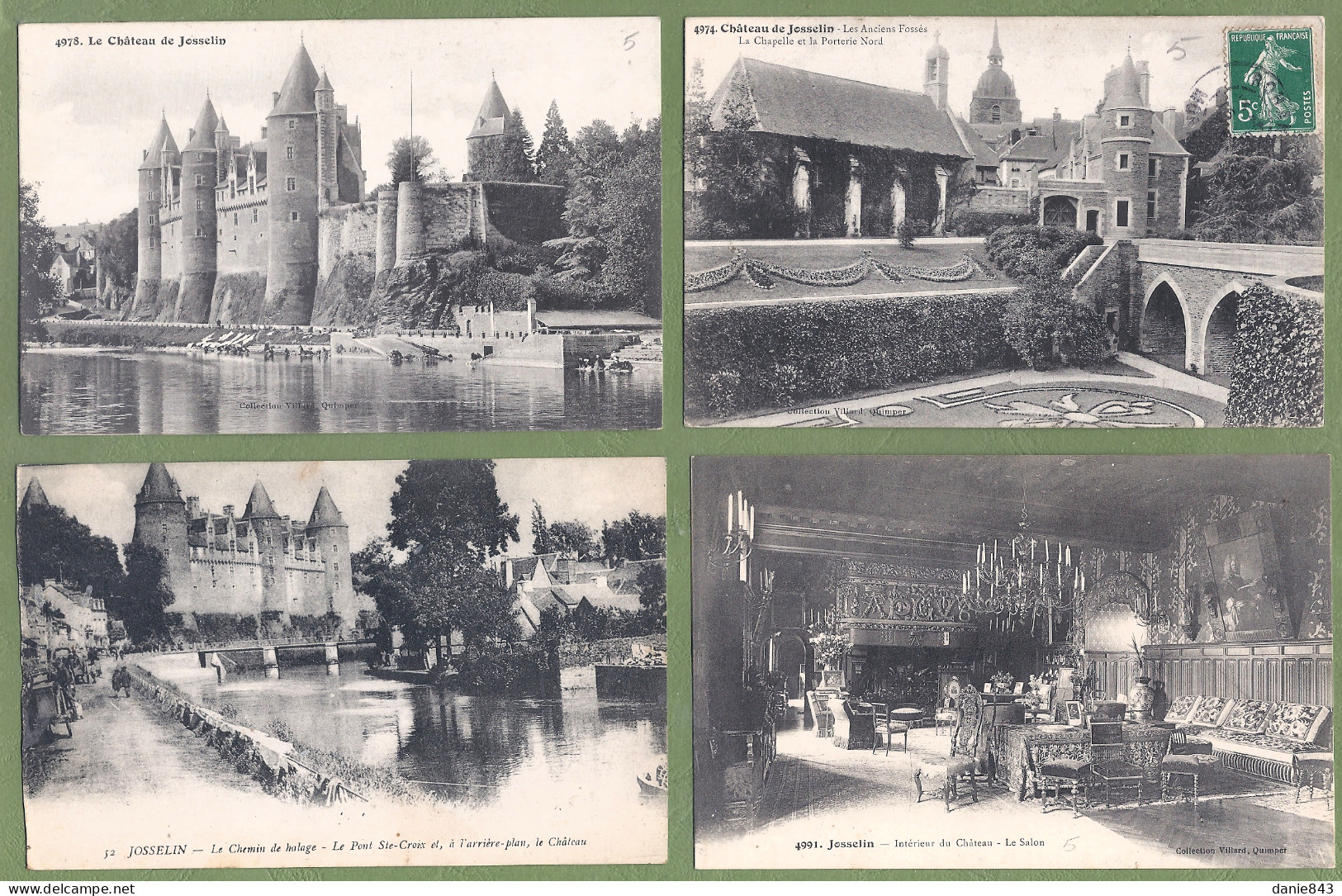 Lot De 20 CPA Du CHATEAU DE JOSSELIN - Vue Intérieures Et Extérieures - Toutes Les Cartes Sont Scannées - 5 - 99 Cartes