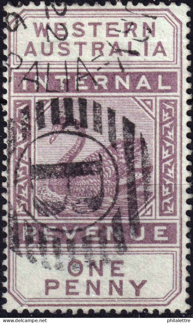 AUSTRALIA / WESTERN AUSTRALIA - SG.F11 1d Dull Purple Internal Revenue Stamp - Used BUNBURY / B Duplex Cancel - V. Fine - Oblitérés