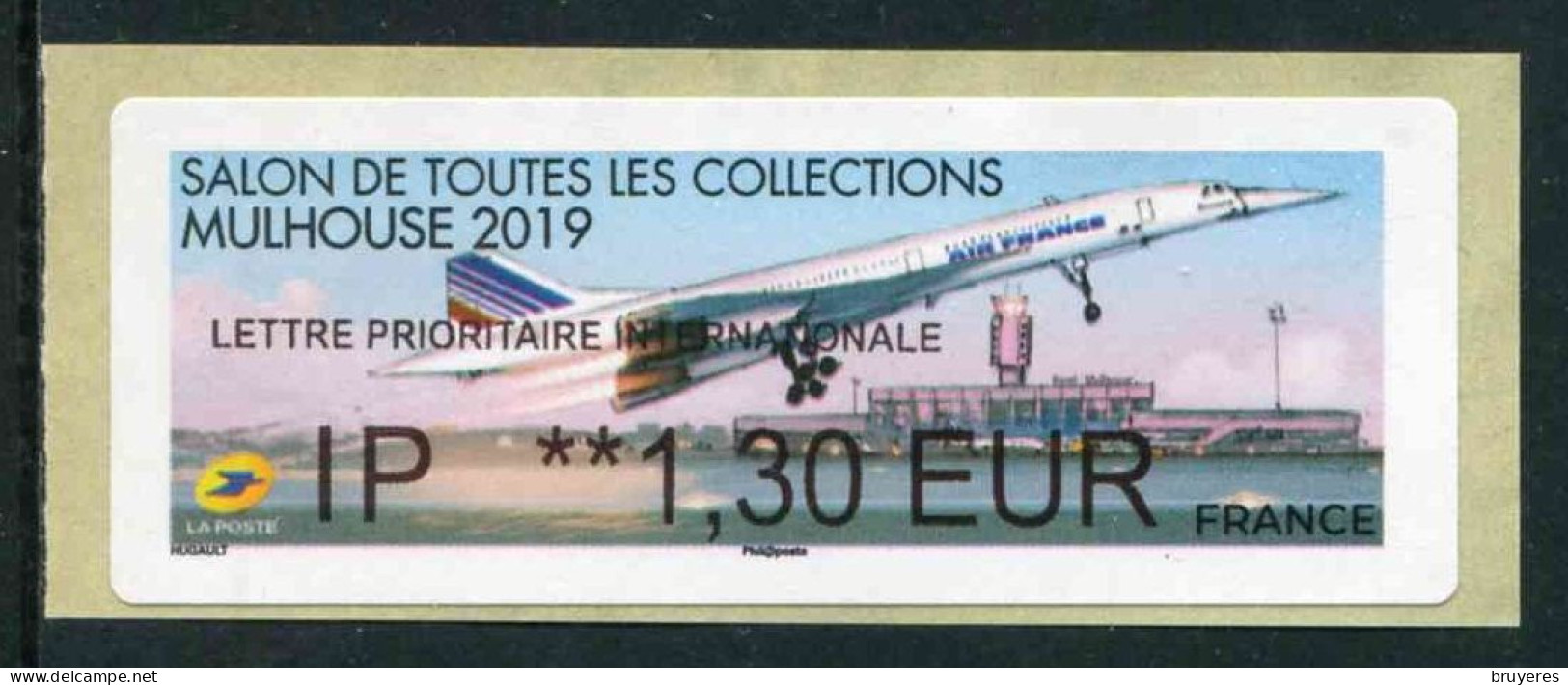 LISA De 2019 - "LETTRE PIORITAIRE INTERNATIONALE IP **1,30 EUR - SALON TOUTES COLLECTIONS MULHOUSE 2019" - 2010-... Vignettes Illustrées