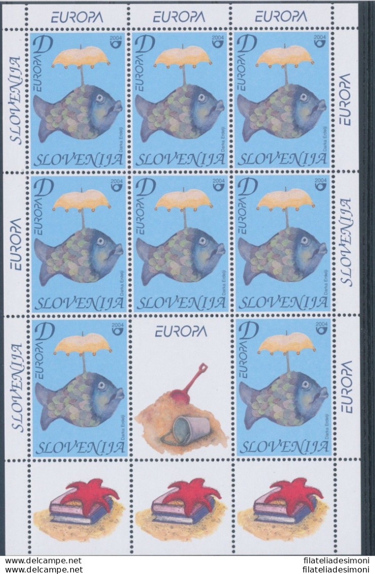 2004 EUROPA CEPT Slovenia Minifoglio Di 8 Val &quot;Le Vacanze&quot;  MNH** - Other & Unclassified