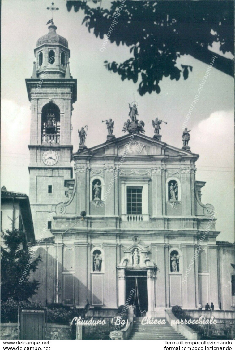 O455 Cartolina Chiuduno  Chiesa Parrocchiale Provincia Di Bergamo - Bergamo