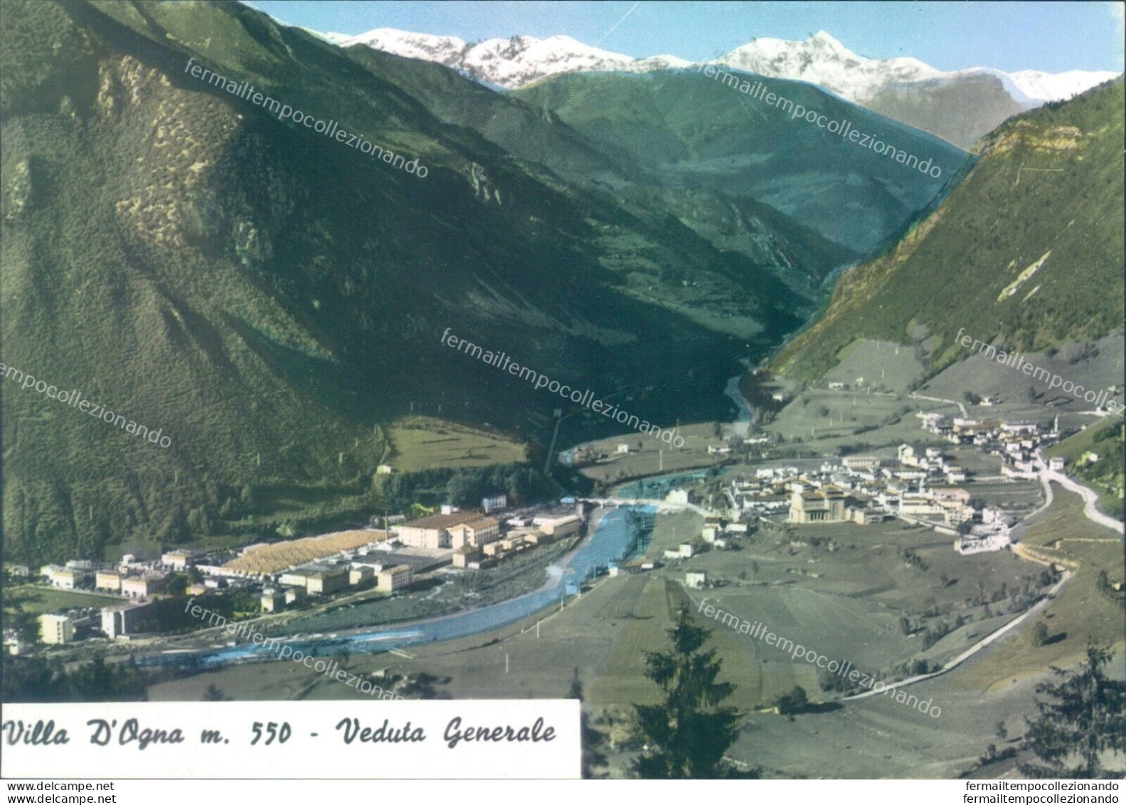 O516 Cartolina  Villa D'ogna Veduta Generale Provincia Di Bergamo - Bergamo