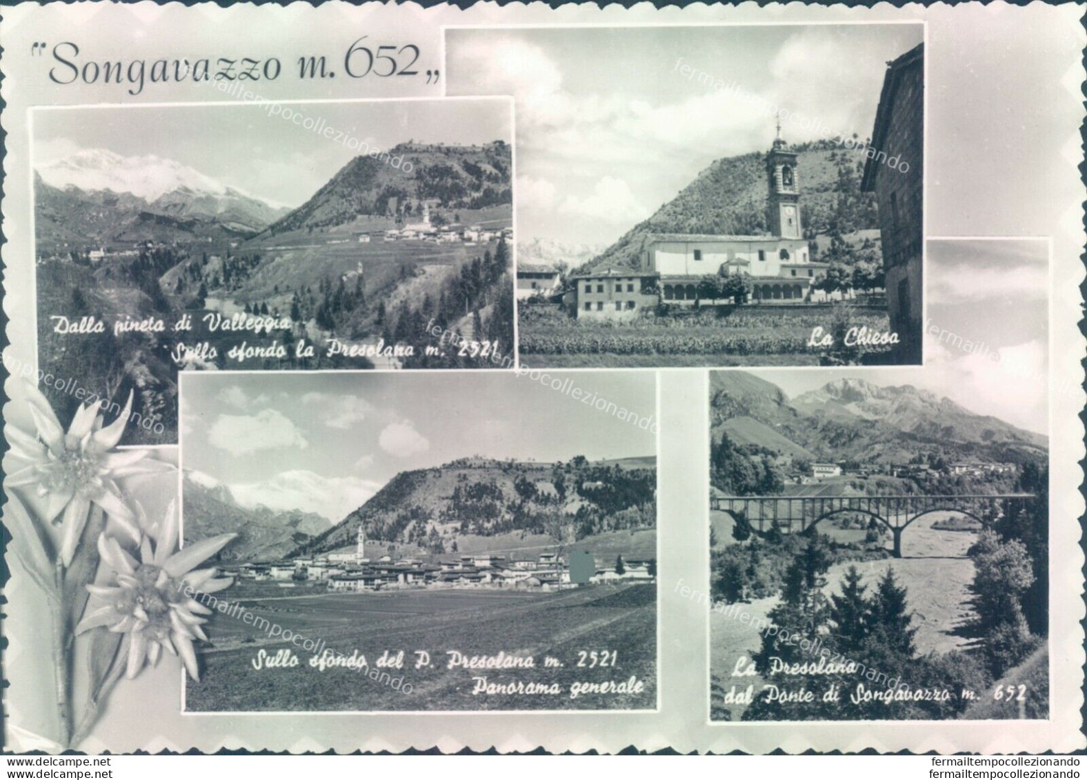 O522 Cartolina Songavazzo 4 Vedutine Provincia Di Bergamo - Bergamo