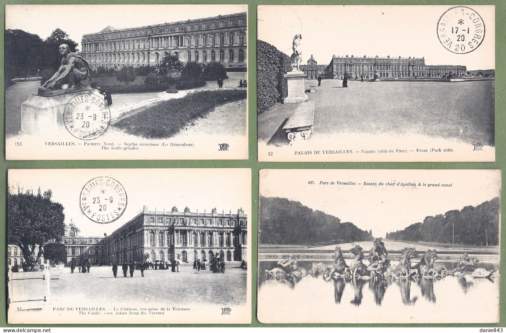 Lot De 20 CPA De VERSAILLES - Vue Extérieur Du CHATEAU ET DU PARC Quelques Animations - Toutes Les Cartes Sont Scannées - 5 - 99 Cartoline