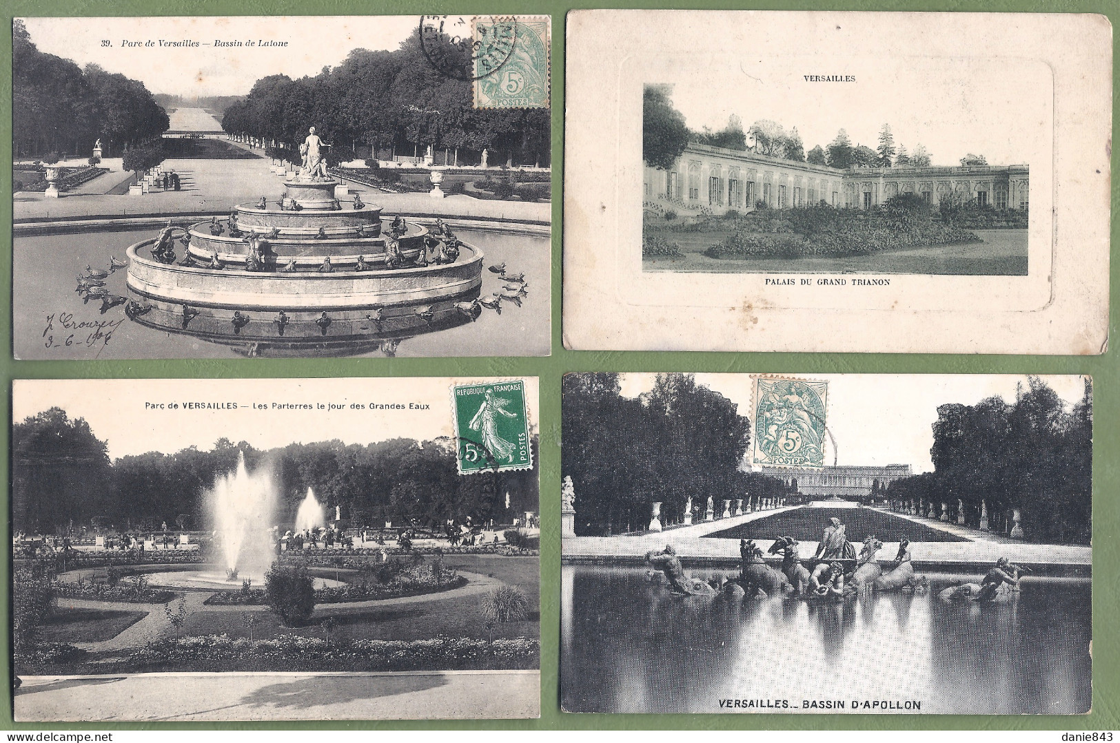 Lot De 20 CPA De VERSAILLES - Vue Extérieur Du CHATEAU ET DU PARC Quelques Animations - Toutes Les Cartes Sont Scannées - 5 - 99 Postkaarten