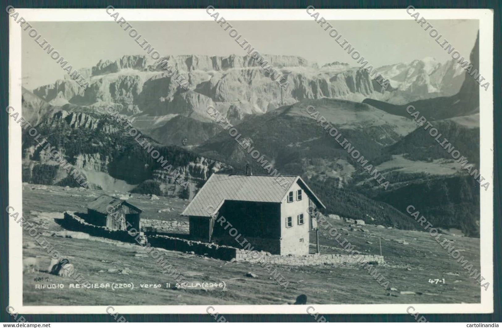 Bolzano Ortisei Rifugio Rasciesa Sella Cai Foto Cartolina ZC4994 - Bolzano (Bozen)