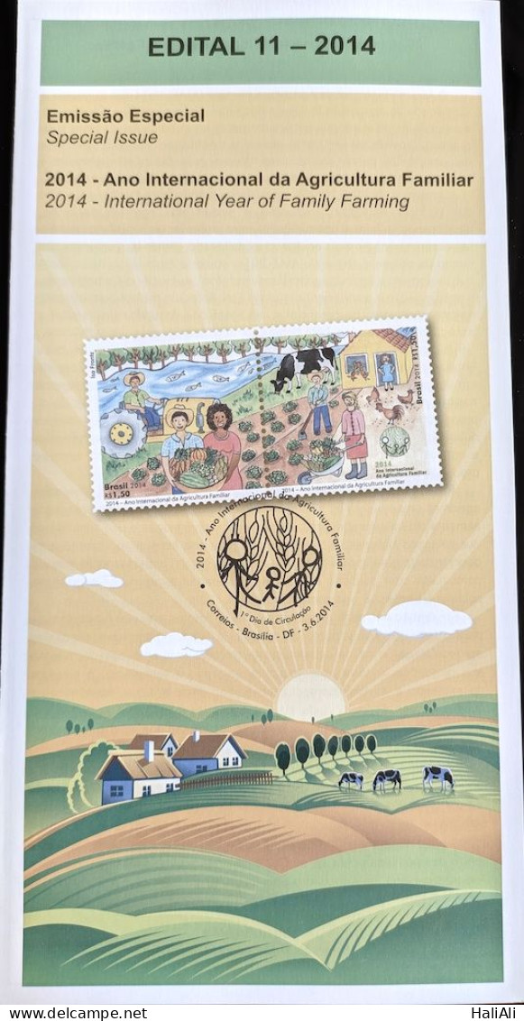Brochure Brazil Edital 2014 11 International Year Of Family Farming Without Stamp - Briefe U. Dokumente