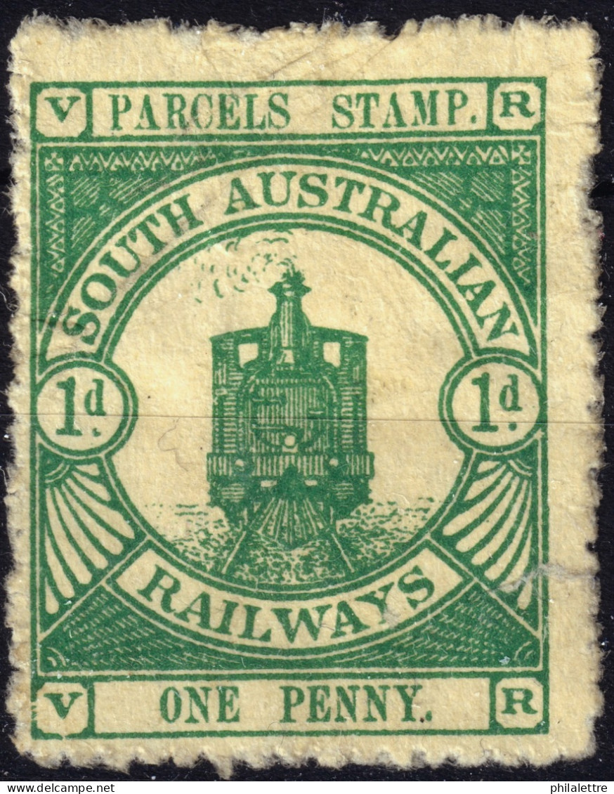 AUSTRALIA / SOUTH AUSTRALIA - South Australian Railways 1d Green Parcel Stamp - Used (faults) - Oblitérés