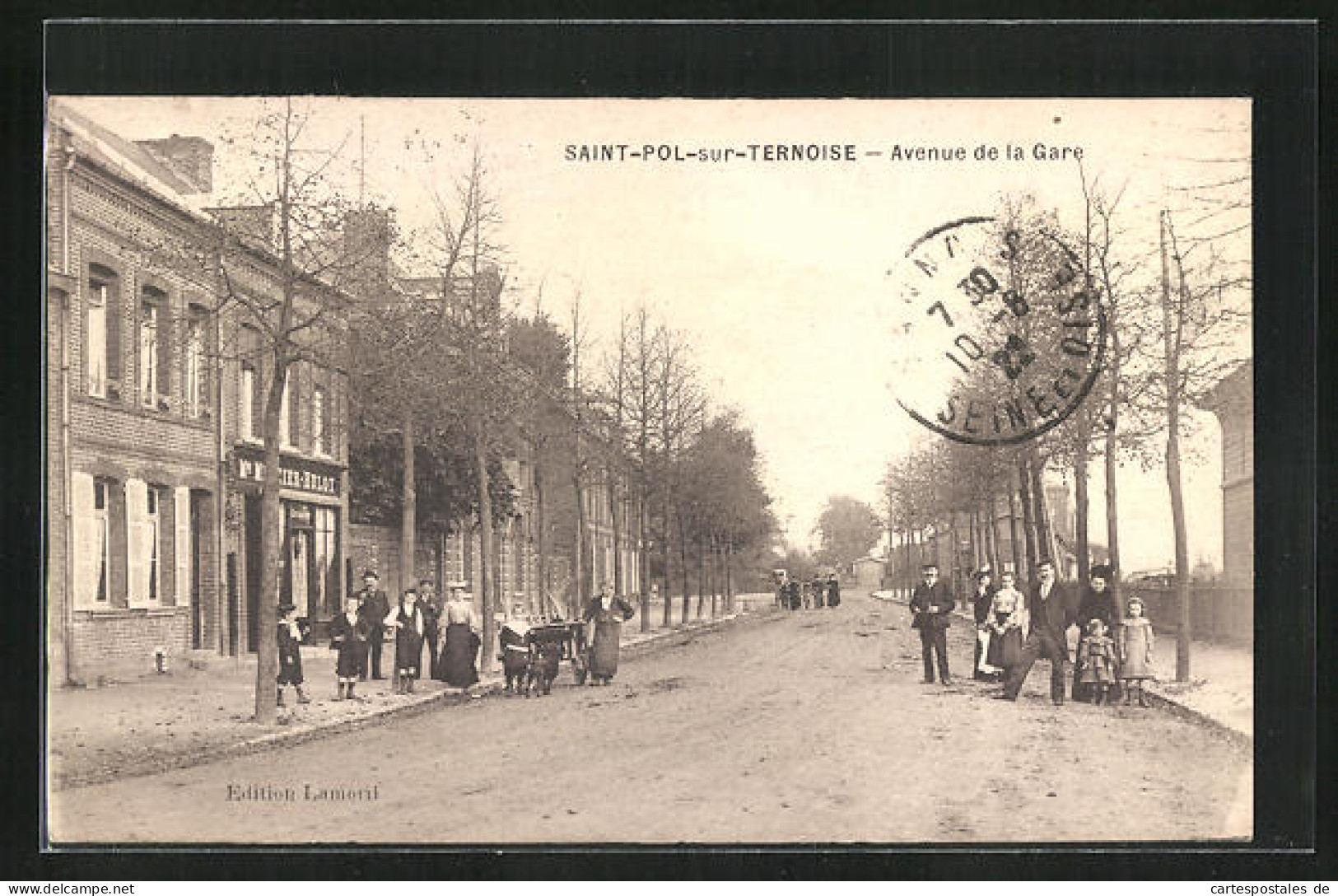 CPA Saint-Pol-sur-Ternoise, Avenue De La Gare  - Saint Pol Sur Ternoise