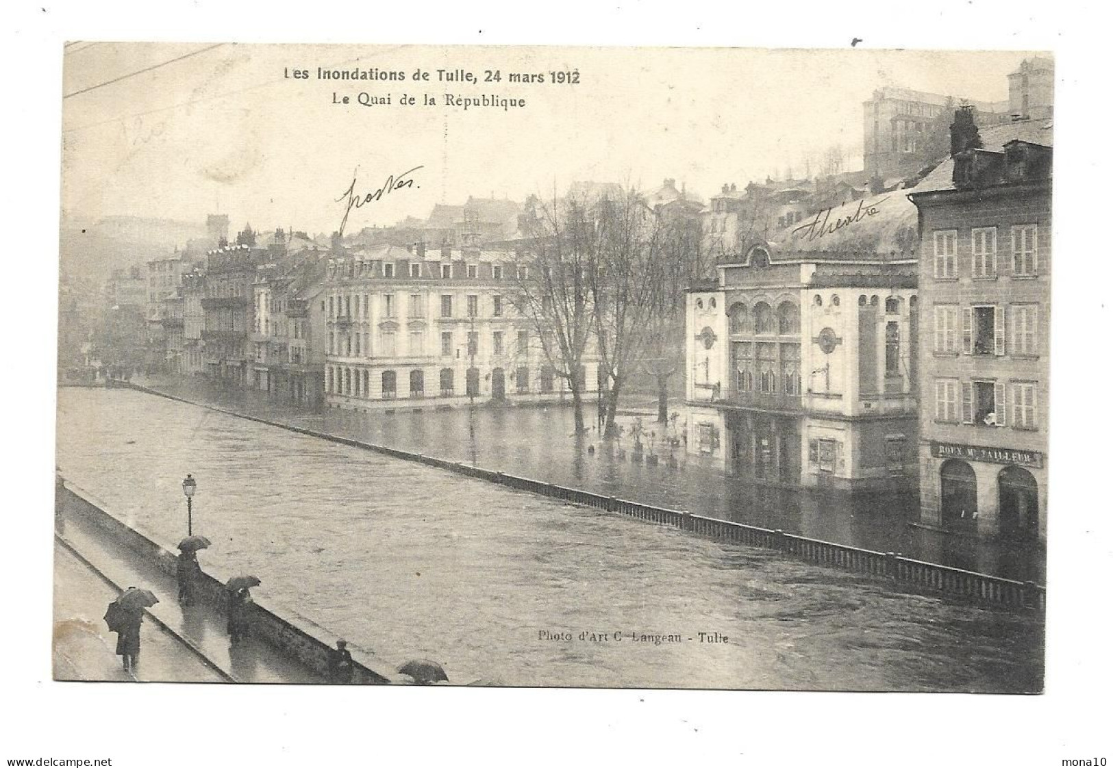 Tulle - Les Inondations; 1912 - Le Quai De La République - Altri & Non Classificati