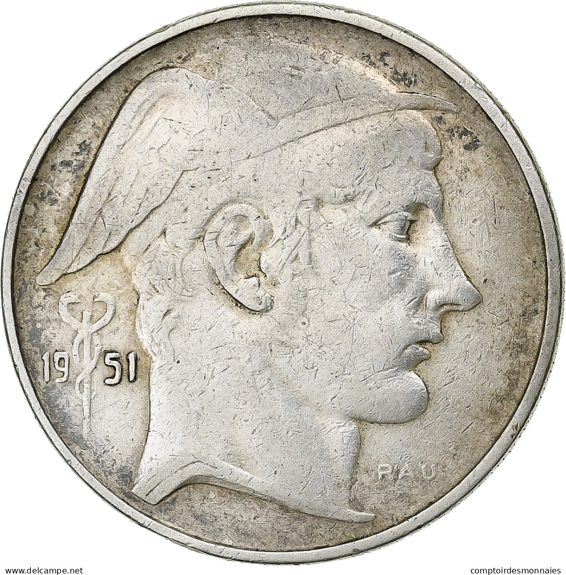 Belgique, Régence Prince Charles, 20 Francs, 20 Frank, 1951, Argent, TTB+ - 20 Franc