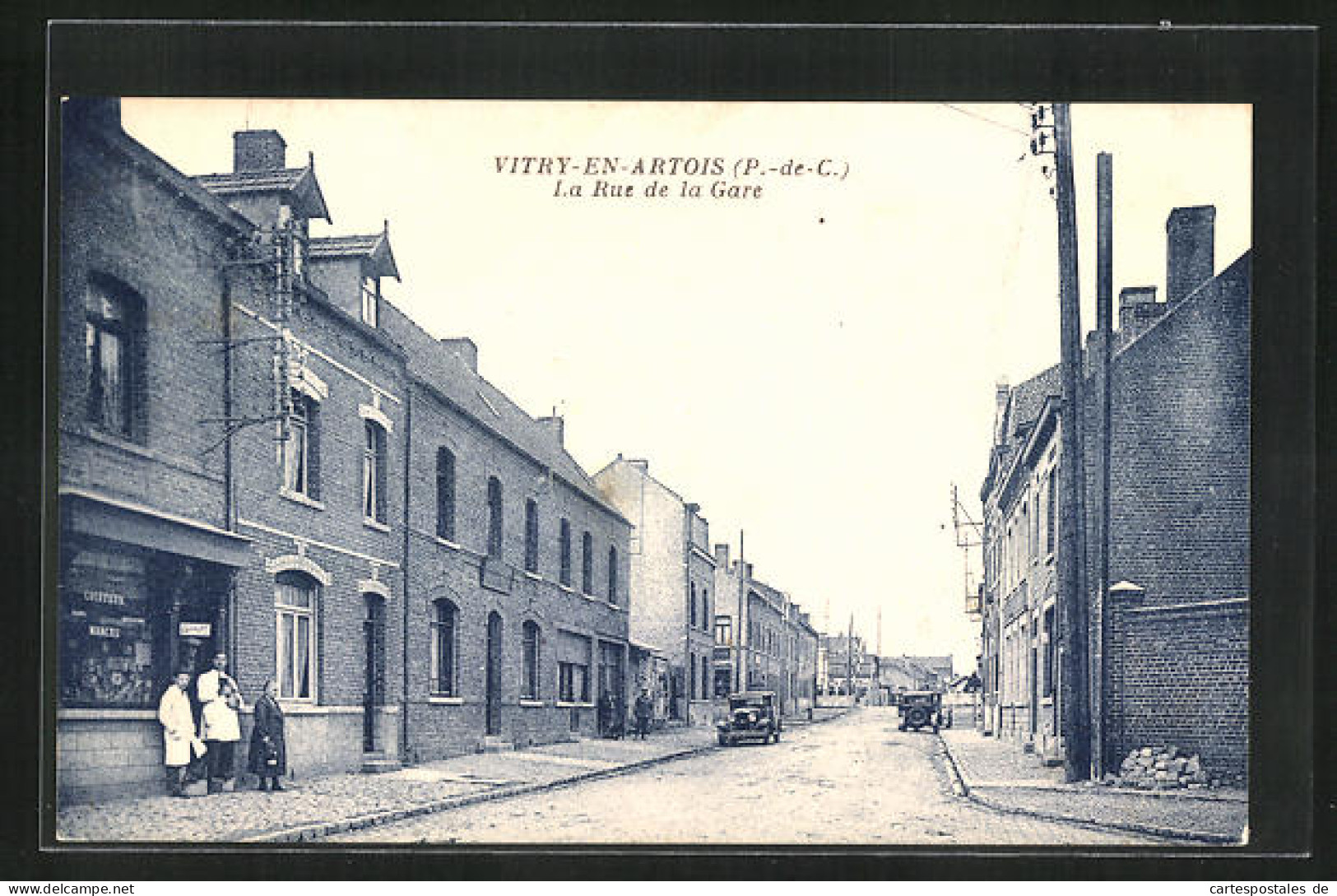 CPA Vitry-en-Artois, La Rue De La Gare  - Vitry En Artois