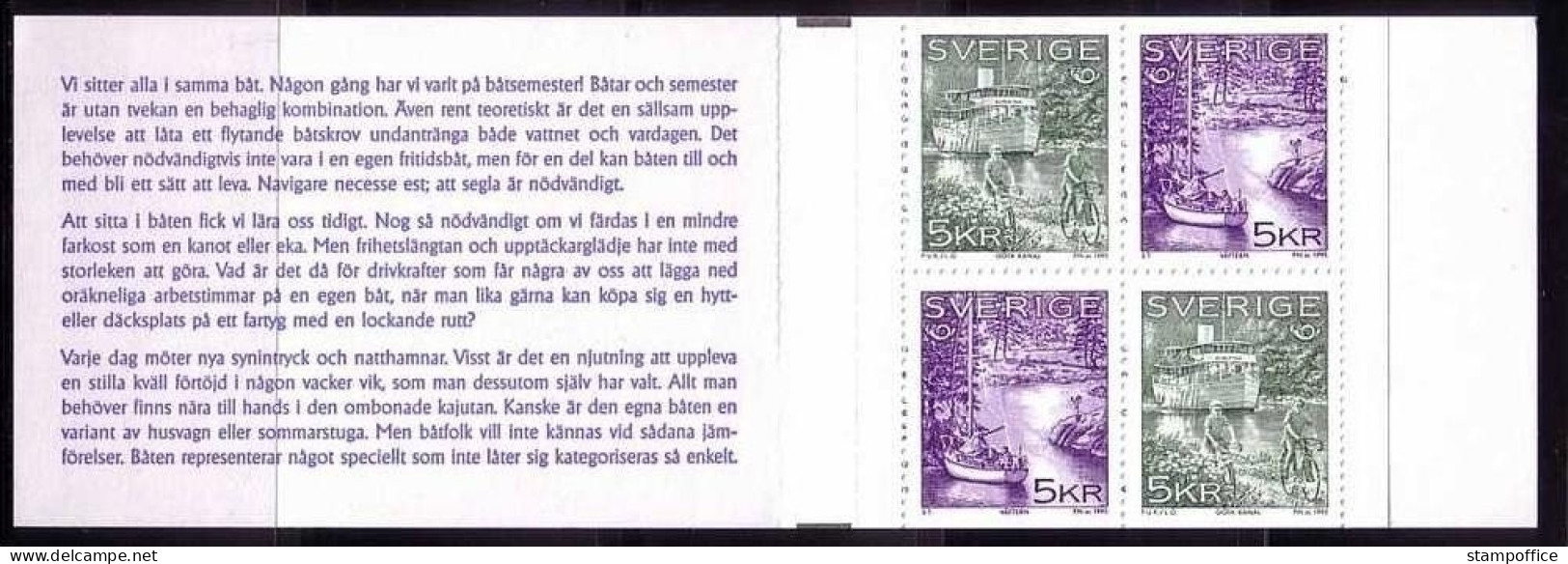 SCHWEDEN MH 204 POSTFRISCH(MINT) NORDEN 1995 TOURISMUS - Idées Européennes