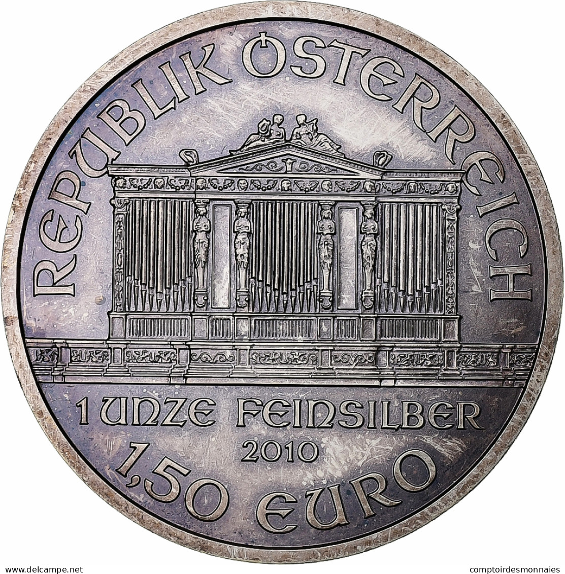 Autriche, 1-1/2 Euro, Orchestre Philharmonique, 1 Oz, 2011, Argent, SPL - Autriche