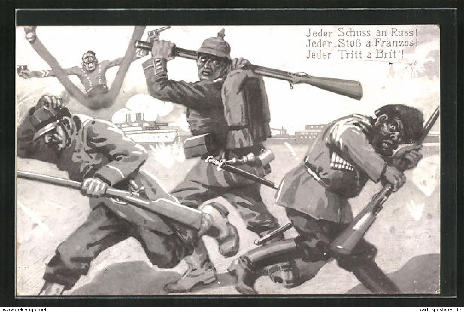 AK Deutscher Soldat An Der Front, Propaganda 1. Weltkrieg  - Guerra 1914-18