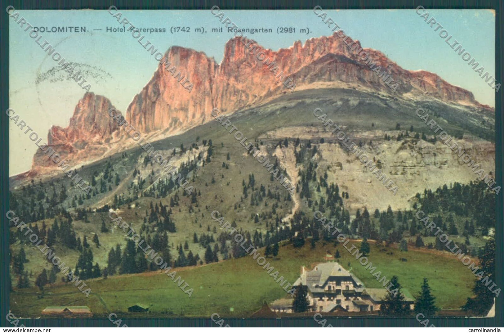 Trento Val Di Fassa Rifugio Vajolet Gruppo Catinaccio Cartolina ZC4410 - Trento