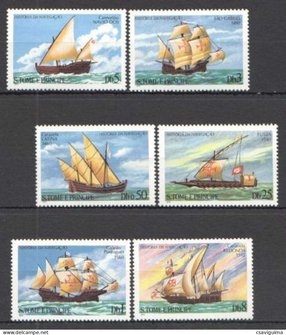 St Tome E Principe - 1979 - Ships - Yv 566/71 - Ships